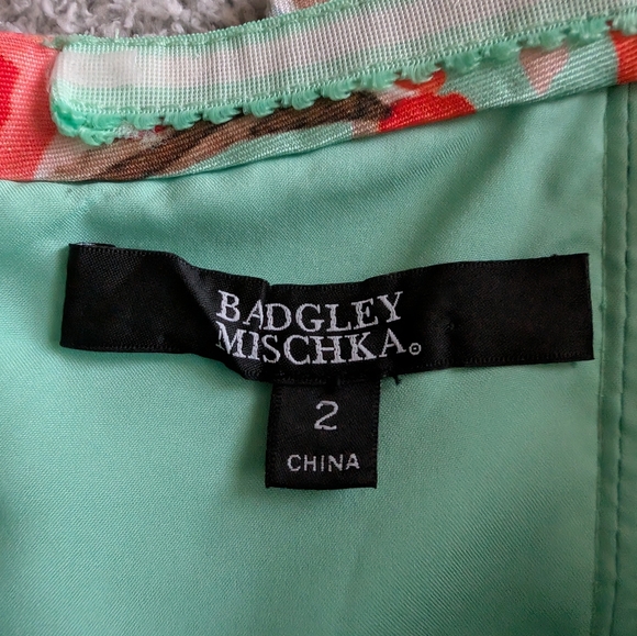 Badgley Mischka Off-Shoulder Floral Midi Dress NWOT - Picture 8 of 11